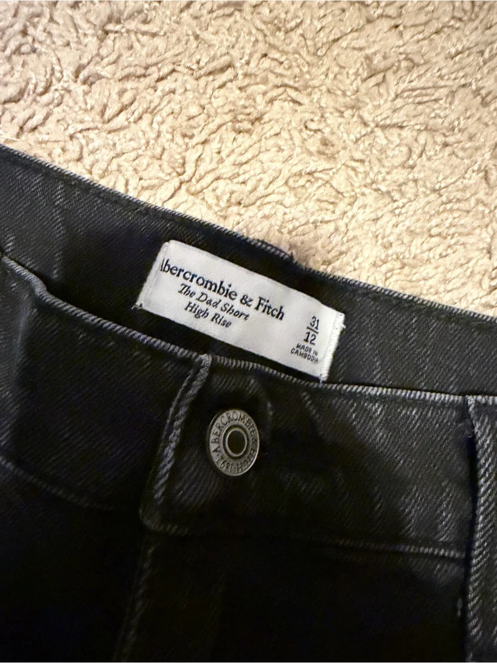 Abercrombie & Fitch Black Denim Cutoff Shorts